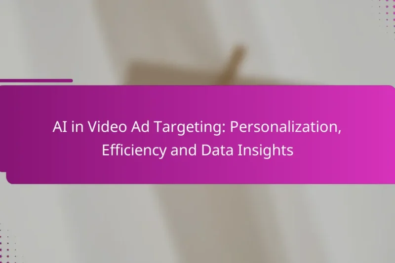 AI in Video Ad Targeting: Personalization, Efficiency and Data Insights