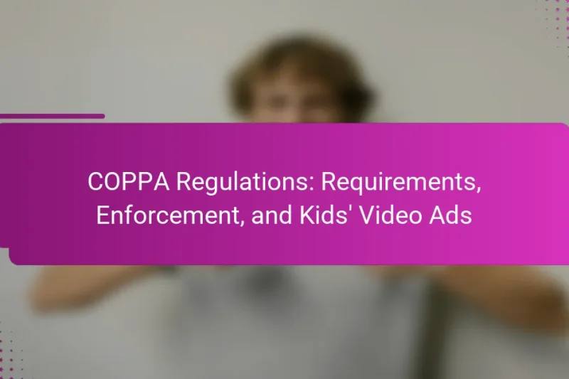 COPPA Regulations: Requirements, Enforcement, and Kids’ Video Ads