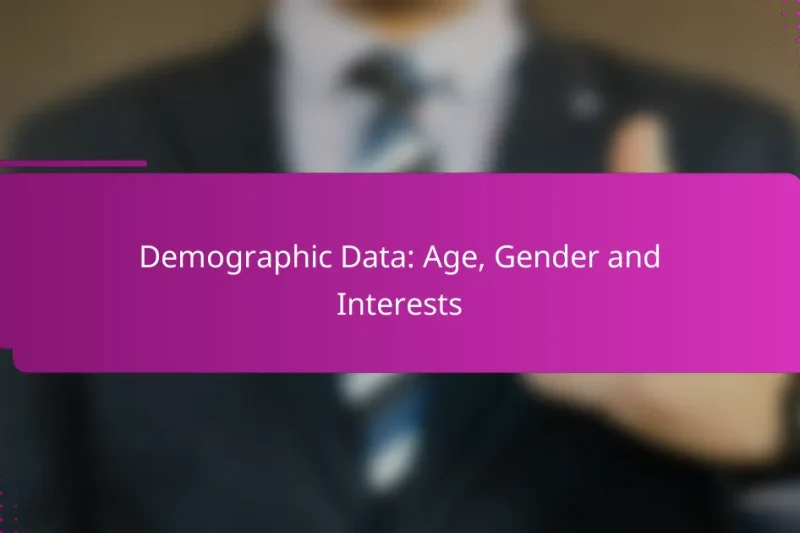 Demographic Data: Age, Gender and Interests