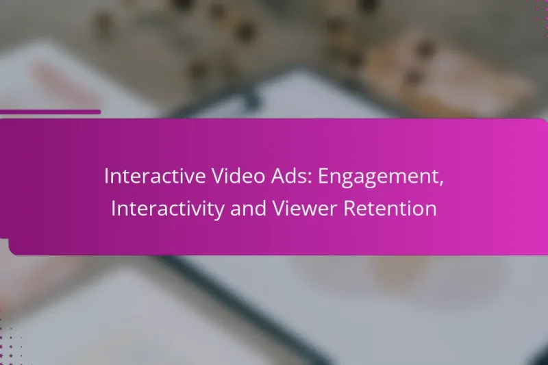 Interactive Video Ads: Engagement, Interactivity and Viewer Retention